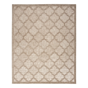 nourison easy care 8' x 10' natural beige indoor/outdoor rug