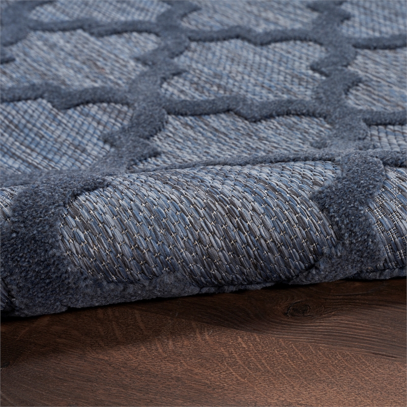 Nourison Easy Care 8' x 10' Navy Blue Indoor/Outdoor Rug