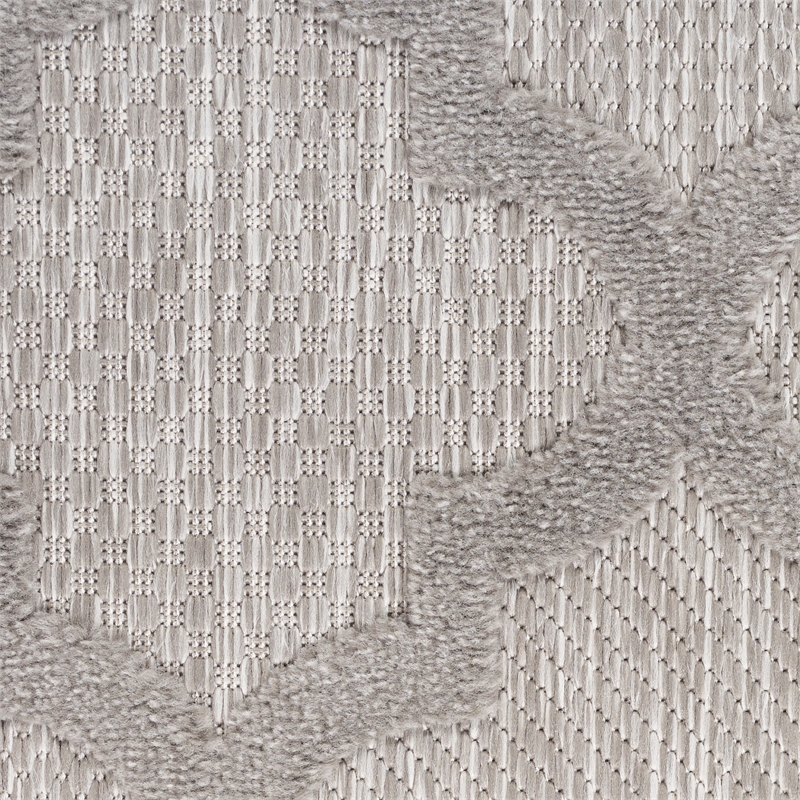 Nourison Easy Care 8' x 10' Fabric Silver Gray Modern Indoor/Outdoor Rug