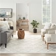 Nourison Easy Care 9' x 12' Ivory/White Fabric Modern Area Rug