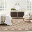 Nourison Easy Care 9' x 12' Natural Beige Fabric Modern Area Rug