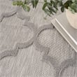 Nourison Easy Care 9' x 12' Silver Gray Fabric Modern Area Rug (9' x 12')