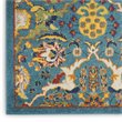Nourison Allur 8' Runner Turquoise Ivory Fabric Bohemian Area Rug (8' Runner)