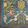 Nourison Allur 4' x 6' Turquoise Ivory Fabric Bohemian Area Rug (4' x 6')