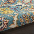Nourison Allur 4' x 6' Turquoise Ivory Fabric Bohemian Area Rug (4' x 6')