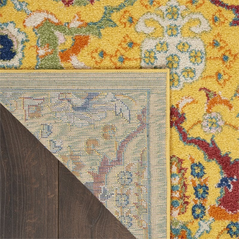 Nourison Allur 2' x 3' Yellow Multicolor Fabric Bohemian Area Rug (2' x 3')
