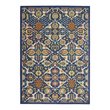 Nourison Allur 4' x 6' Navy Multicolor Fabric Bohemian Area Rug (4' x 6')