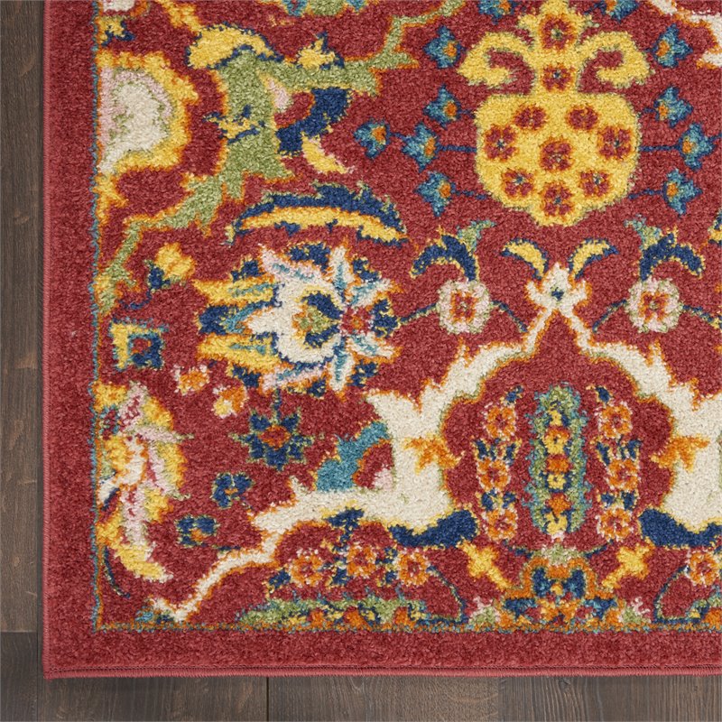 Nourison Allur 2' x 3' Red Multicolor Fabric Bohemian Area Rug (2' x 3')
