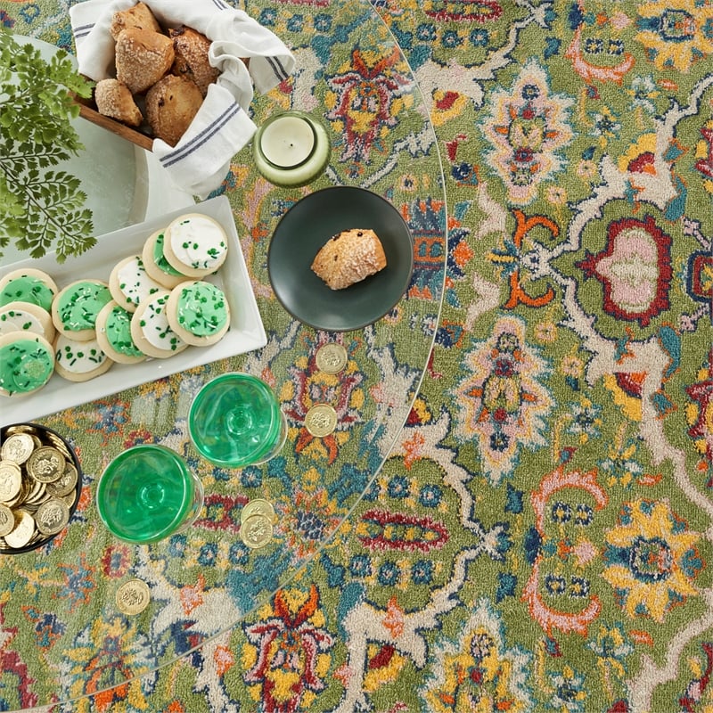 Nourison Allur 4' x 6' Sage Ivory Fabric Bohemian Area Rug (4' x 6')