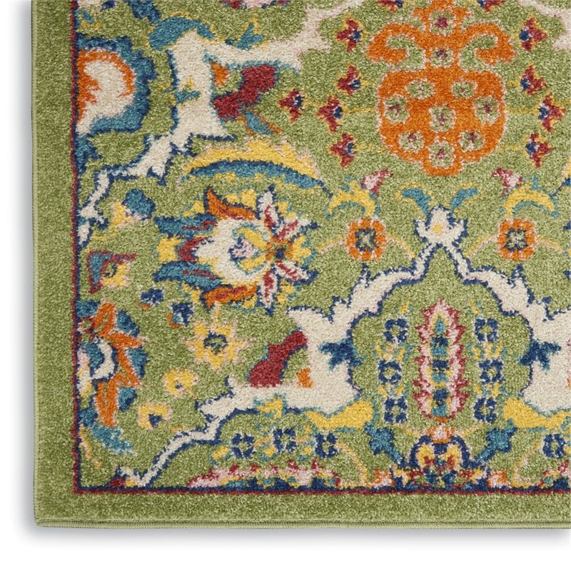 Nourison Allur 4' x 6' Sage Ivory Fabric Bohemian Area Rug (4' x 6')