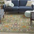 Nourison Allur 4' x 6' Sage Ivory Fabric Bohemian Area Rug (4' x 6')