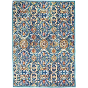 Nourison Allur 5'3&quot x 7'3&quot Blue Multi-Color Bohemian Indoor Rug