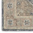 Nourison Bahari 5' x 7' Rectangle Traditional Wool Area Rug in Gray/Ivory