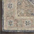 Nourison Bahari 5' x 7' Rectangle Traditional Wool Area Rug in Gray/Ivory