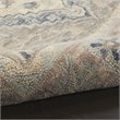 Nourison Bahari 5' x 7' Rectangle Traditional Wool Area Rug in Gray/Ivory
