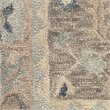 Nourison Bahari 5' x 7' Rectangle Traditional Wool Area Rug in Gray/Ivory