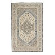 Nourison Bahari 5' x 7' Rectangle Traditional Wool Area Rug in Gray/Ivory