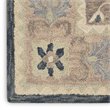 Nourison Bahari 8' x 10' Rectangle Traditional Wool Area Rug in Gray/Ivory