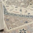 Nourison Bahari 8' x 10' Rectangle Traditional Wool Area Rug in Gray/Ivory