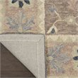 Nourison Bahari 8' x 10' Rectangle Traditional Wool Area Rug in Gray/Ivory