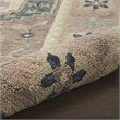 Nourison Bahari 8' x 10' Rectangle Traditional Wool Area Rug in Gray/Ivory
