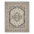 Nourison Bahari 8' x 10' Rectangle Traditional Wool Area Rug in Gray/Ivory