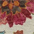 Nourison Bahari 5' x 7' Rectangle Contemporary Wool Area Rug in Gray/Red