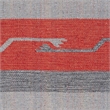 Nourison Baja Southwestern Trimmed Gray/Red Cotton Blend Area Rug (5' x 7')
