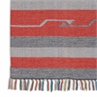 Nourison Baja Southwestern Trimmed Gray/Red Cotton Blend Area Rug (5' x 7')