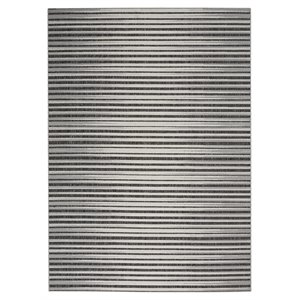 Nourison Calobra 48x72&quot Polyester and Polypropylene Area Rug - Dark Gray