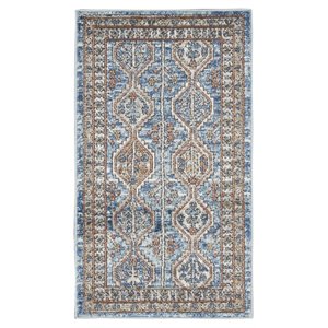 Nourison Concerto 26x45&quot Polyester and Polypropylene Area Rug in Blue