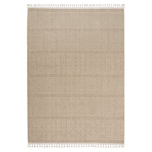 Nourison Elwood 48x74&quot Contemporary Polypropylene Area Rug - Mocha Brown
