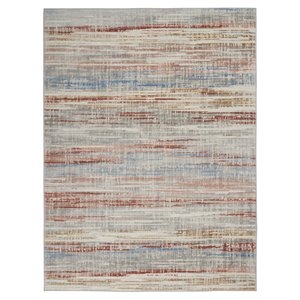Nourison Elation 48x72&quot Polyester and Polypropylene Area Rug in Ivory Finish