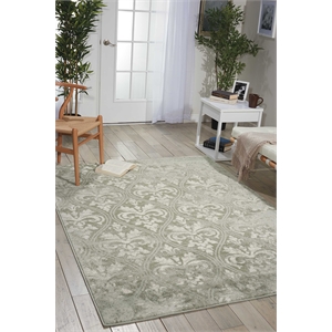 Nourison Euphoria 79x114&quot Transitional Polypropylene Area Rug in Gray