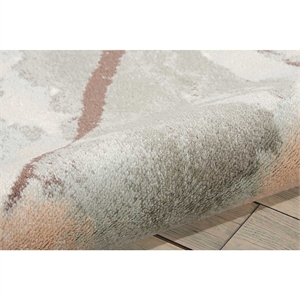 Nourison Euphoria 40x40&quot Round Transitional Polypropylene Area Rug in Ivory