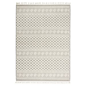 Nourison Elwood 48x74&quot Contemporary Polypropylene Area Rug in Ivory/Gray