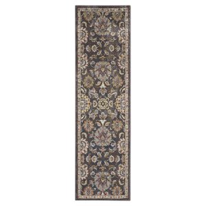Nourison Juniper 2'2&quot x 7'6&quot Fabric Charcoal Multi Vintage Indoor Rug