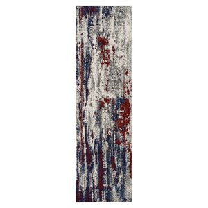Nourison Maxell 26x90&quot Runner Contemporary Fabric Area Rug in Multi-Color