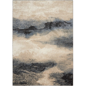 Nourison Maxell 6'6&quot x 9'6&quot Fabric Gray Modern Indoor Area Rug