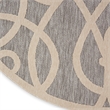 Nourison Palamos Round Contemporary Polypropylene Area Rug in Gray