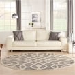 Nourison Palamos Round Contemporary Polypropylene Area Rug in Gray