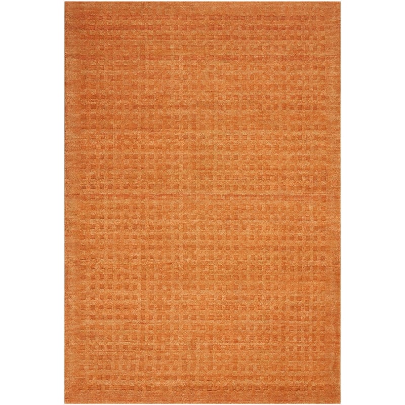 Nourison Perris Rectangle Contemporary Wool Area Rug in Sunset