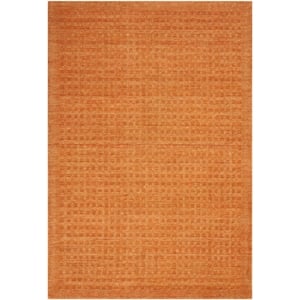 Nourison Perris Rectangle Contemporary Wool Area Rug in Sunset