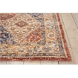 Nourison Reseda Rectangle Traditional Polyester Area Rug in Multi-Color