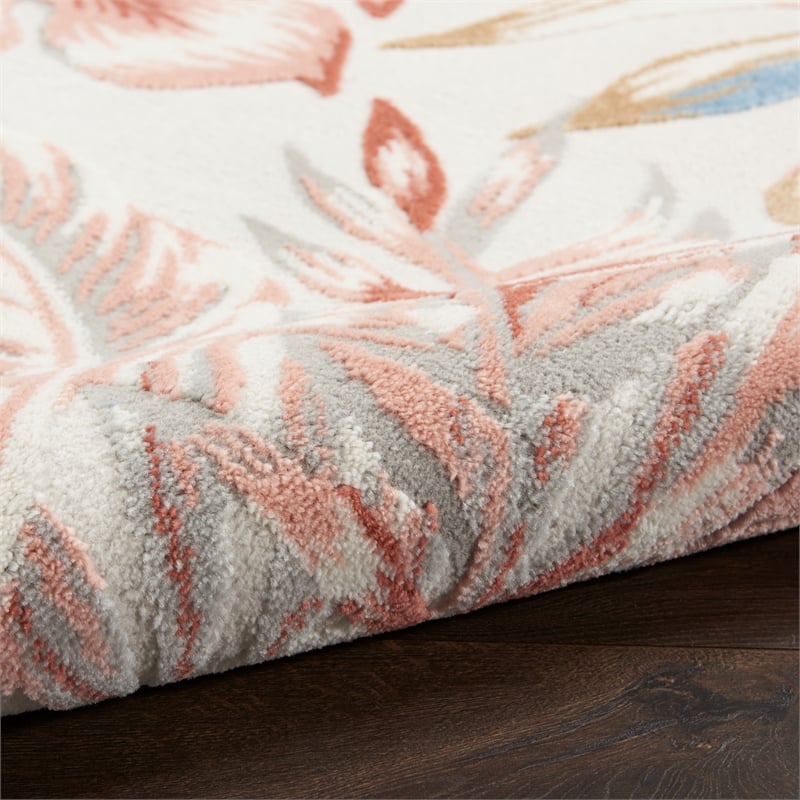 Nourison Pompeii Contemporary Polypropylene Polyester Area Rug in Multi-Color
