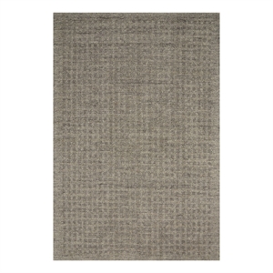 Nourison Perris Rectangle Contemporary Wool Area Rug in Charcoal
