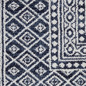 nourison royal moroccan rectangle polypropylene area rug in navy/gray