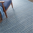 Nourison Perris Rectangle Contemporary Wool Area Rug in Denim