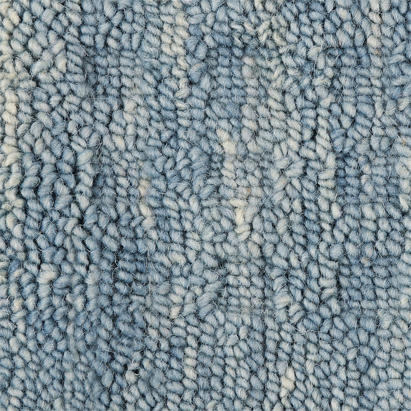 Nourison Perris Rectangle Contemporary Wool Area Rug in Denim