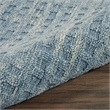 Nourison Perris Rectangle Contemporary Wool Area Rug in Denim